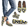 Yellow Plumeria Hawaiian Flowers Women Casual Shoes-JorJune.com