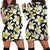 Yellow Plumeria Hawaiian Flowers Women Hoodie Dress