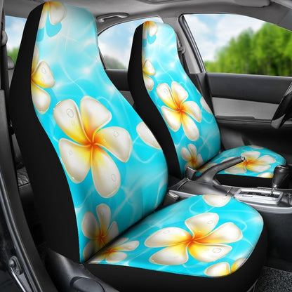Floral Hawaiian tropical Plumeria Universal Fit Car Seat Covers