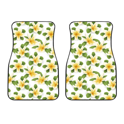 Yellow Plumeria Pattern Print Design PM012 Car Floor Mats-JORJUNE.COM