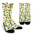 Yellow Plumeria Pattern Print Design PM012 Crew Socks-JORJUNE.COM