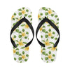 Yellow Plumeria Pattern Print Design PM012 Flip Flops-JorJune