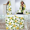 Yellow Plumeria Pattern Print Design PM012 Hooded Blanket-JORJUNE.COM