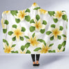 Yellow Plumeria Pattern Print Design PM012 Hooded Blanket-JORJUNE.COM