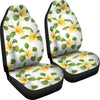 Yellow Plumeria Pattern Print Design PM012 Universal Fit Car Seat Covers-JorJune