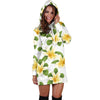 Yellow Plumeria Pattern Print Design PM012 Women Hoodie Dress