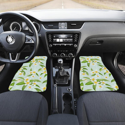 Yellow Plumeria Pattern Print Design PM024 Car Floor Mats-JORJUNE.COM