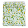 Yellow Plumeria Pattern Print Design PM024 Duvet Cover Bedding Set-JORJUNE.COM