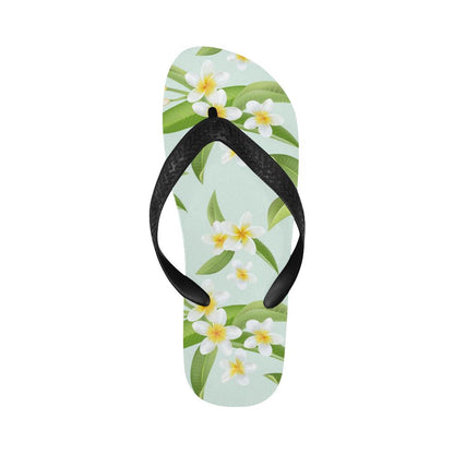 Yellow Plumeria Pattern Print Design PM024 Flip Flops-JorJune