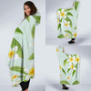 Yellow Plumeria Pattern Print Design PM024 Hooded Blanket-JORJUNE.COM