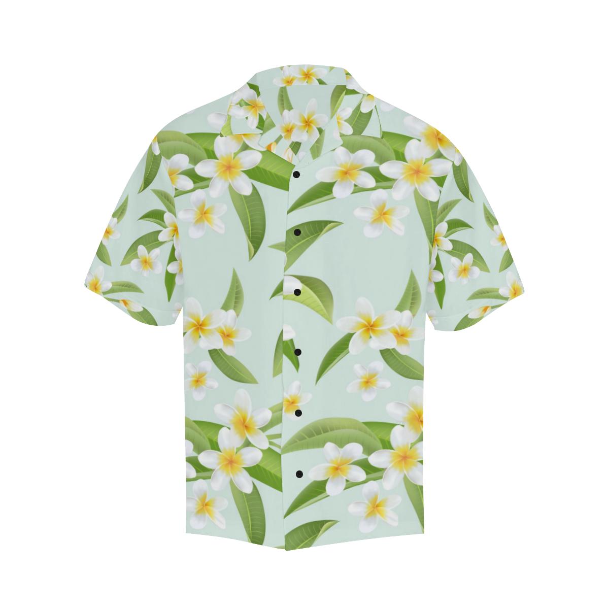 Yellow Plumeria Pattern Print Design PM024 Men Hawaiian Shirt-JorJune