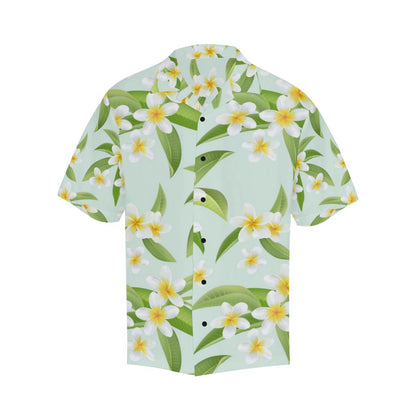 Yellow Plumeria Pattern Print Design PM024 Men Hawaiian Shirt-JorJune
