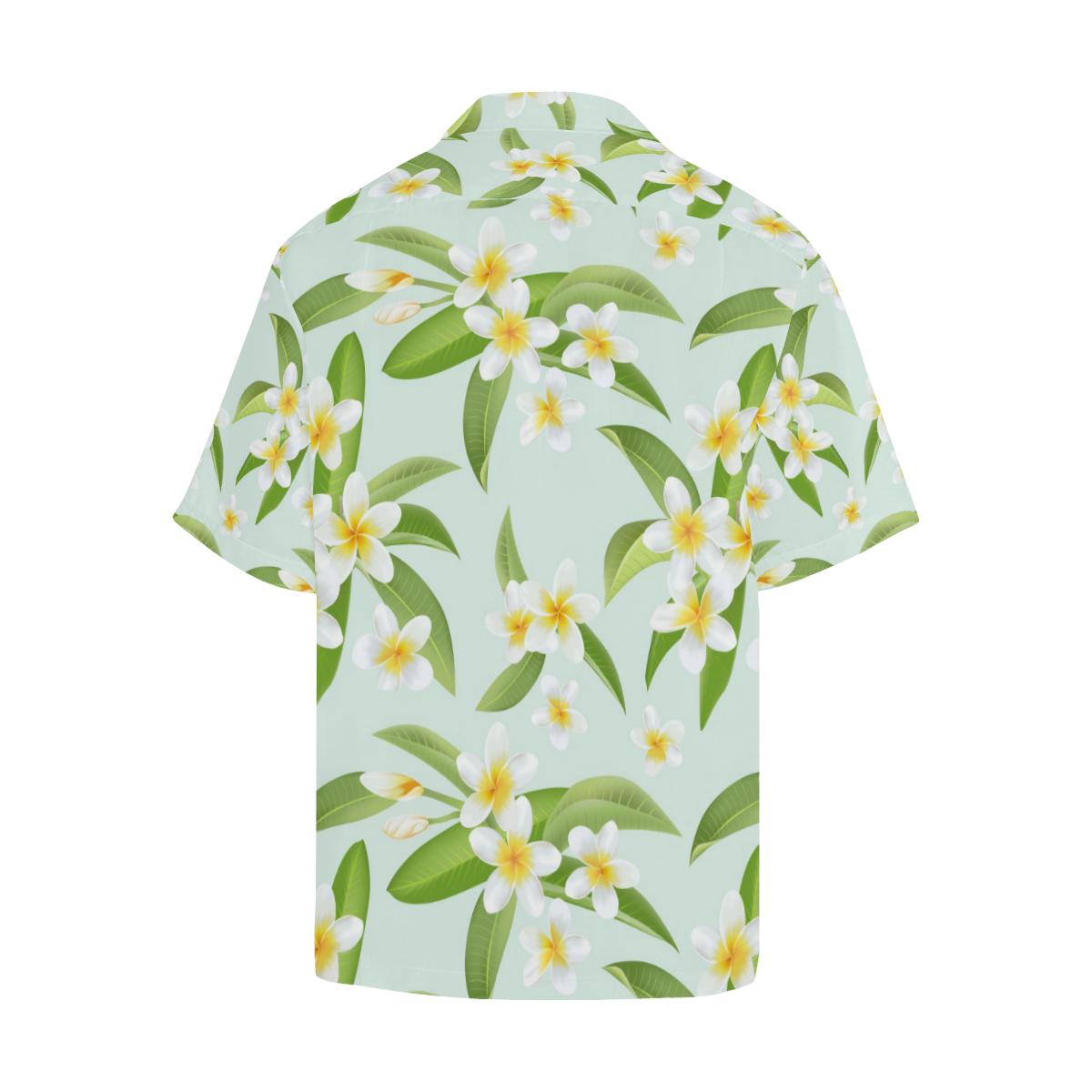 Yellow Plumeria Pattern Print Design PM024 Men Hawaiian Shirt-JorJune