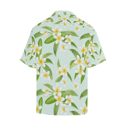 Yellow Plumeria Pattern Print Design PM024 Men Hawaiian Shirt-JorJune