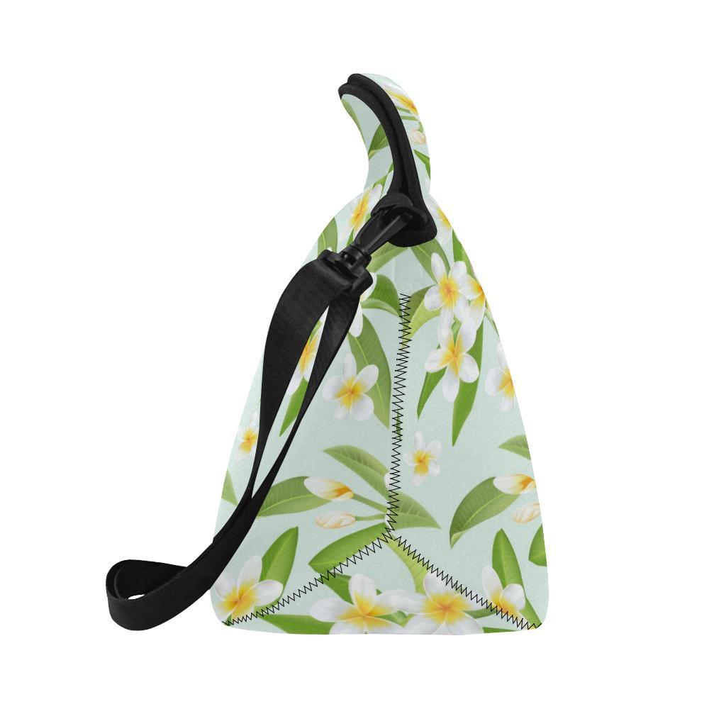 Yellow Plumeria Pattern Print Design PM024 Neoprene Lunch Bag-JorJune