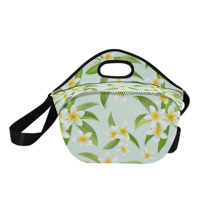Yellow Plumeria Pattern Print Design PM024 Neoprene Lunch Bag-JorJune
