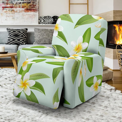 Yellow Plumeria Pattern Print Design PM024 Recliner Slipcover-JORJUNE.COM