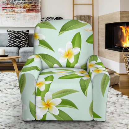 Yellow Plumeria Pattern Print Design PM024 Recliner Slipcover-JORJUNE.COM