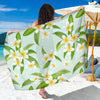 Yellow Plumeria Pattern Print Design PM024 Sarong Pareo Wrap-JORJUNE.COM