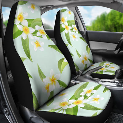 Yellow Plumeria Pattern Print Design PM024 Universal Fit Car Seat Covers-JorJune