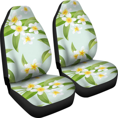 Yellow Plumeria Pattern Print Design PM024 Universal Fit Car Seat Covers-JorJune