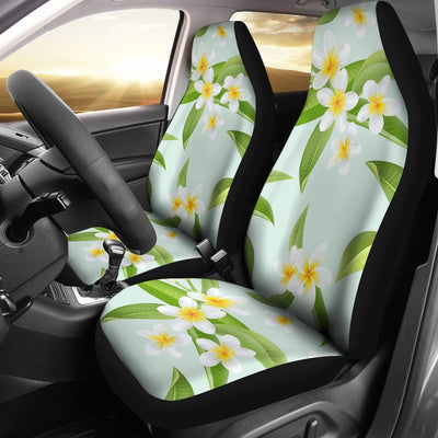 Yellow Plumeria Pattern Print Design PM024 Universal Fit Car Seat Covers-JorJune