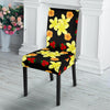 Yellow Plumeria Pattern Print Design PM04 Dining Chair Slipcover-JORJUNE.COM