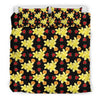 Yellow Plumeria Pattern Print Design PM04 Duvet Cover Bedding Set-JORJUNE.COM