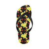 Yellow Plumeria Pattern Print Design PM04 Flip Flops-JorJune