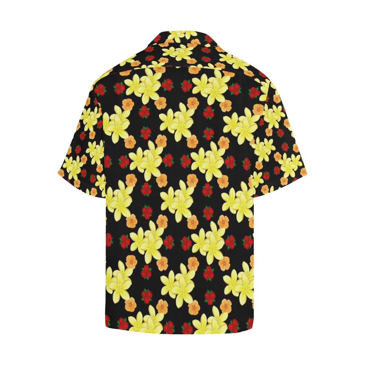 Yellow Plumeria Pattern Print Design PM04 Men Hawaiian Shirt-JorJune