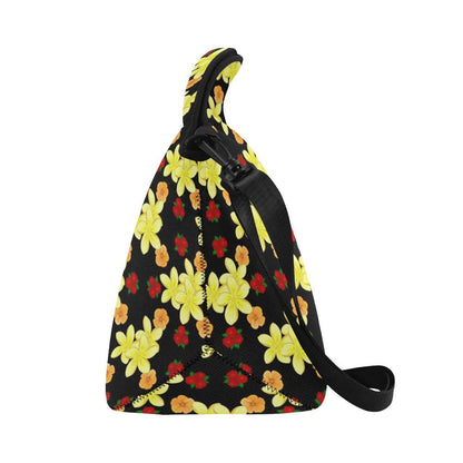 Yellow Plumeria Pattern Print Design PM04 Neoprene Lunch Bag-JorJune