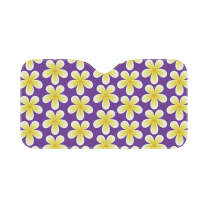 Yellow Plumeria Pattern Print Design PM05 Car Sun Shade-JorJune