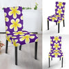 Yellow Plumeria Pattern Print Design PM05 Dining Chair Slipcover-JORJUNE.COM