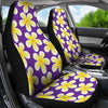 Yellow Plumeria Pattern Print Design PM05 Universal Fit Car Seat Covers-JorJune