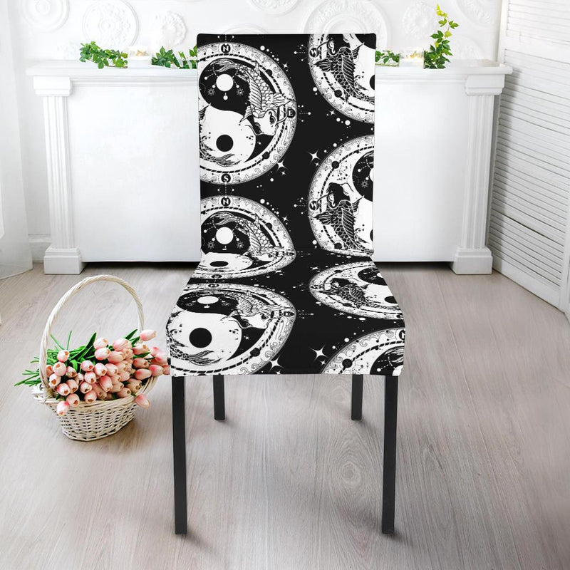 Yin Yang Koi Fish Dining Chair Slipcover-JORJUNE.COM