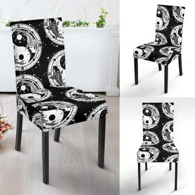 Yin Yang Koi Fish Dining Chair Slipcover-JORJUNE.COM