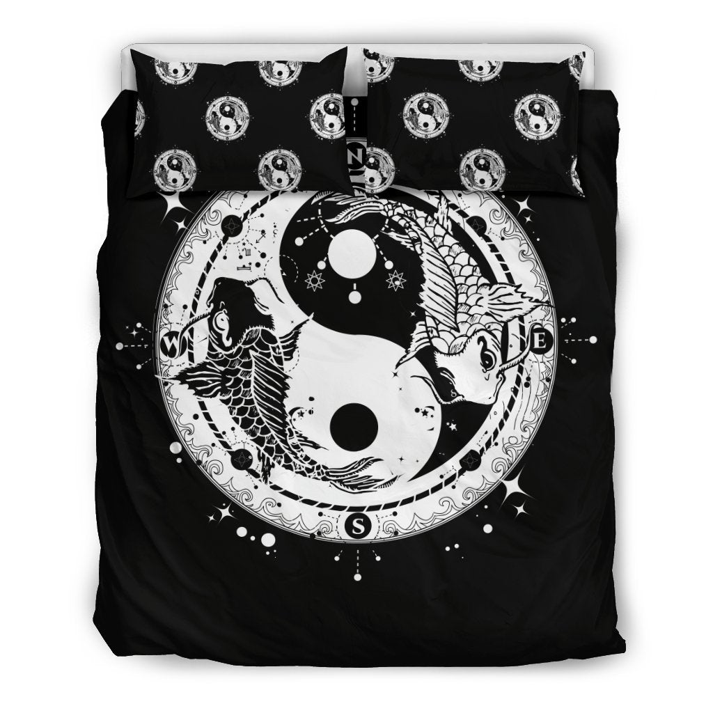 Yin Yang Koi Fish Duvet Cover Bedding Set