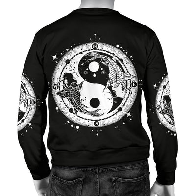 Yin Yang Koi Fish Men Crewneck Sweatshirt