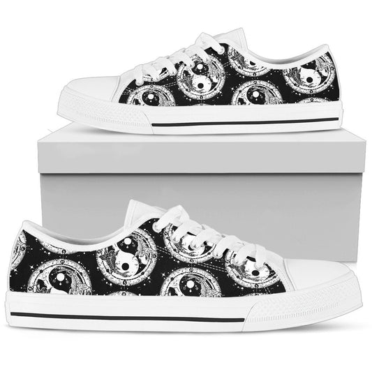 Yin Yang Koi Fish Men Low Top Shoes