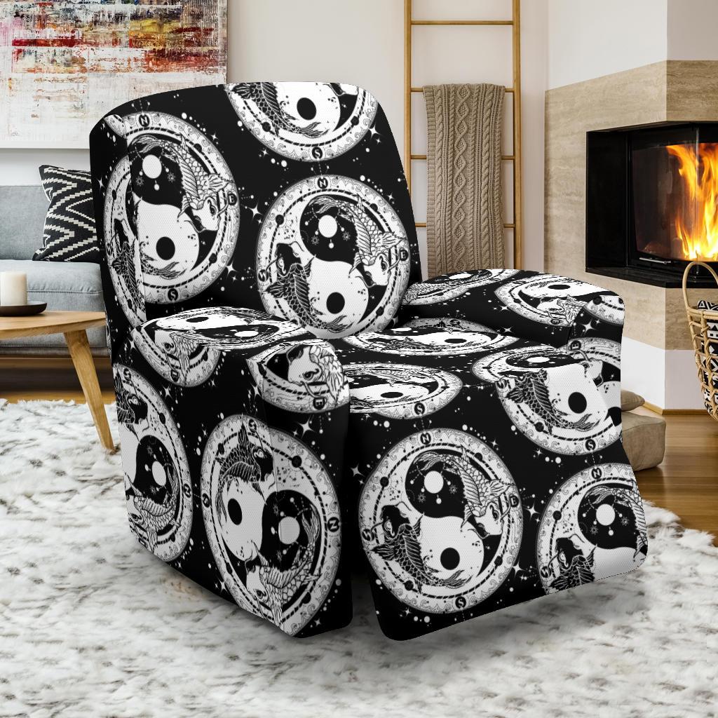 Yin Yang Koi Fish Recliner Slipcover-JORJUNE.COM