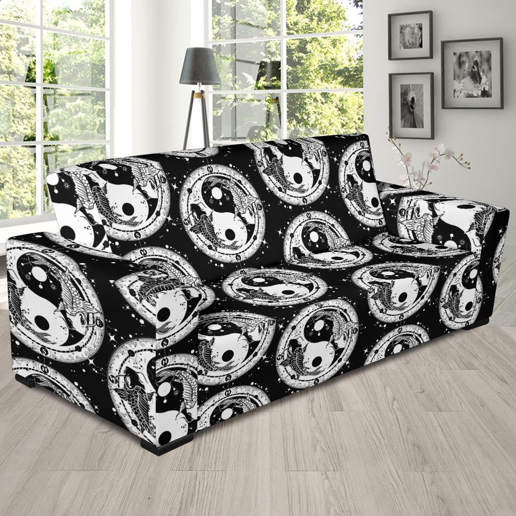 Yin Yang Koi Fish Sofa Slipcover-JORJUNE.COM