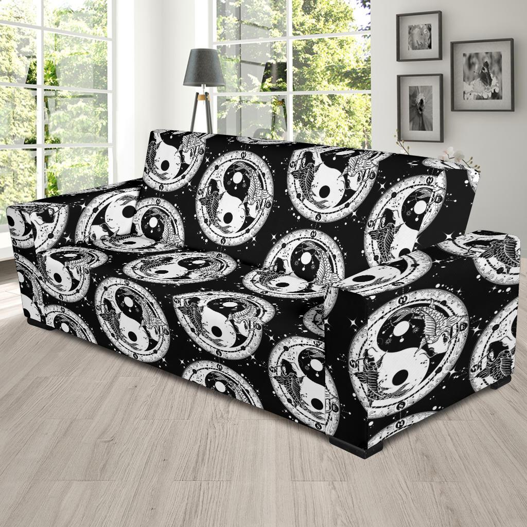 Yin Yang Koi Fish Sofa Slipcover-JORJUNE.COM