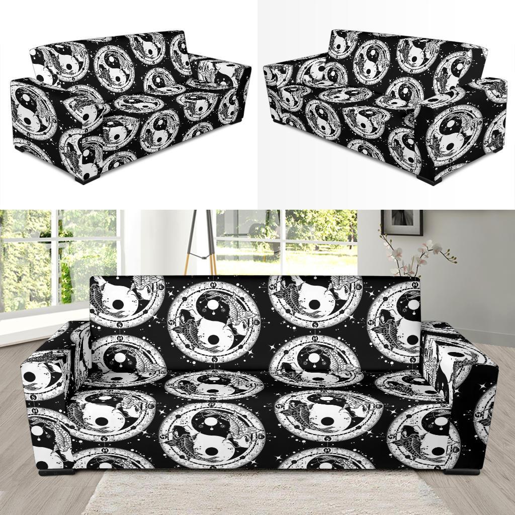 Yin Yang Koi Fish Sofa Slipcover-JORJUNE.COM