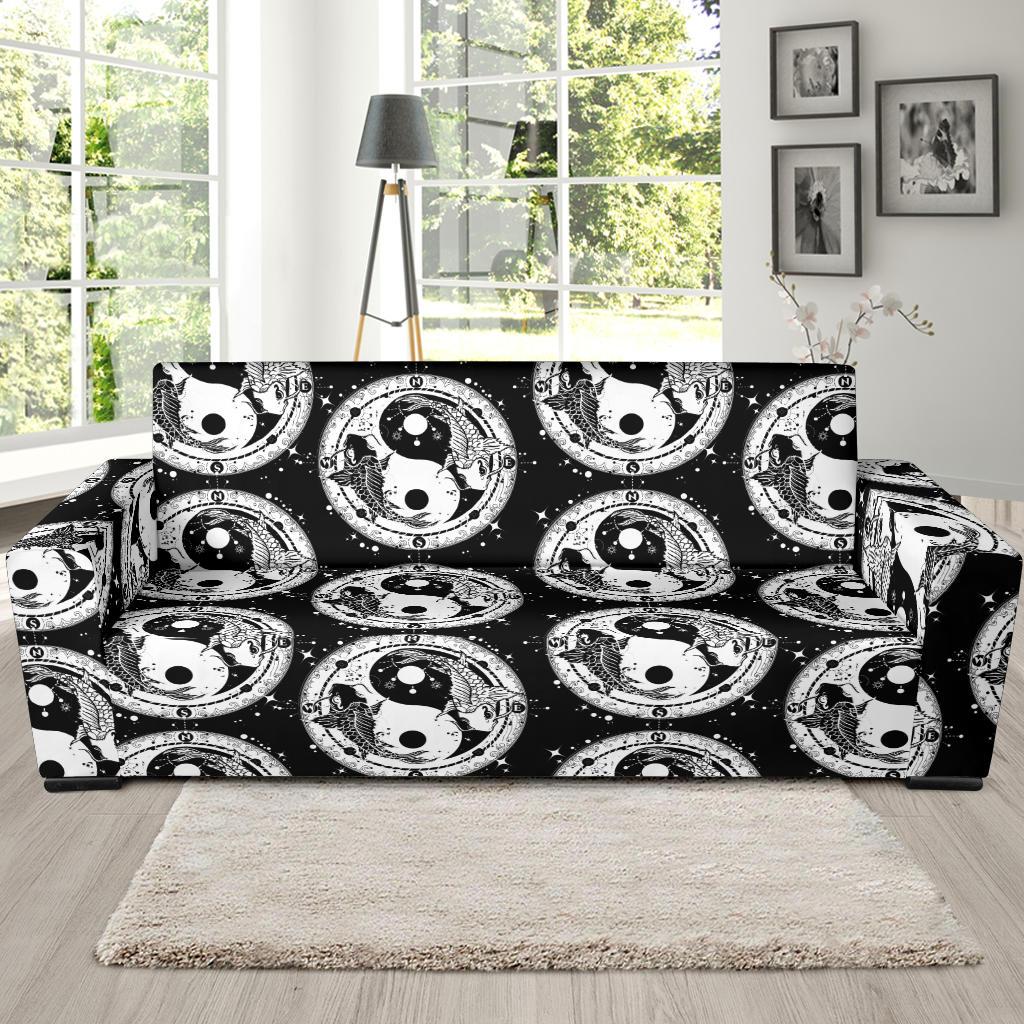 Yin Yang Koi Fish Sofa Slipcover-JORJUNE.COM