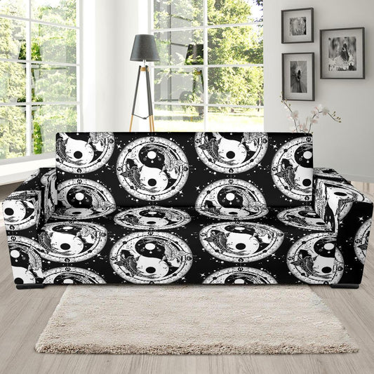 Yin Yang Koi Fish Sofa Slipcover-JORJUNE.COM