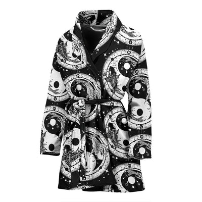 Yin Yang Koi Fish Women Bath Robe