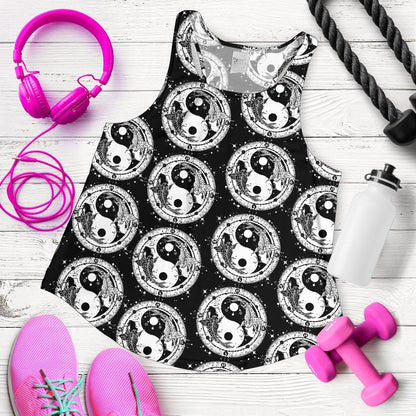 Yin Yang Koi Fish Women Racerback Tank Top