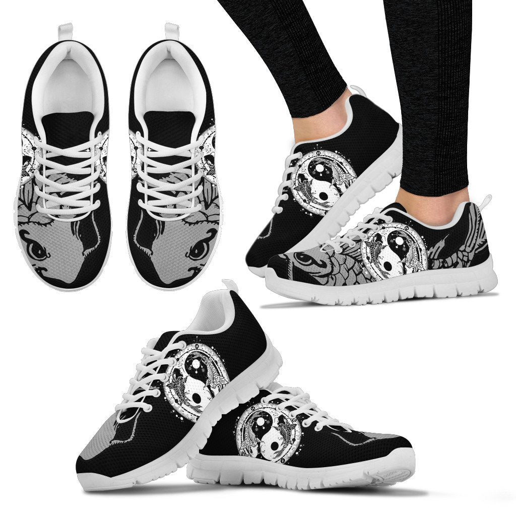 Yin Yang Koi Fish Women Sneakers