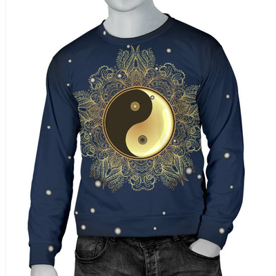 Yin Yang Mandala Men Crewneck Sweatshirt