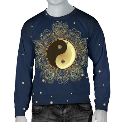 Yin Yang Mandala Men Crewneck Sweatshirt